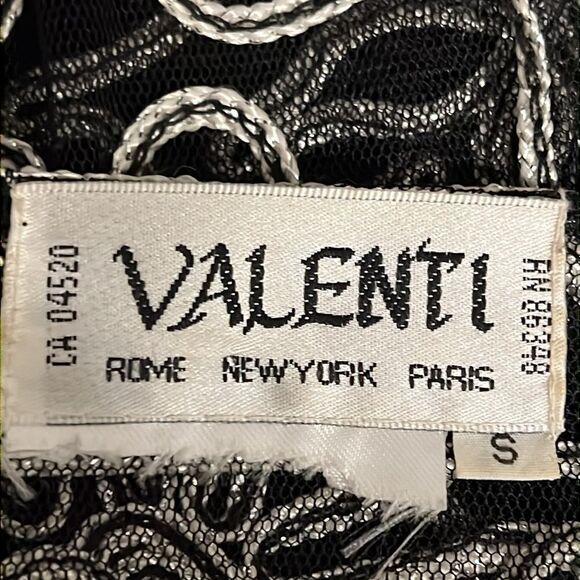 Valenti Black Sheer Embroidered Long Sleeve Cardigan Top Jacket Size S - Picture 17 of 17